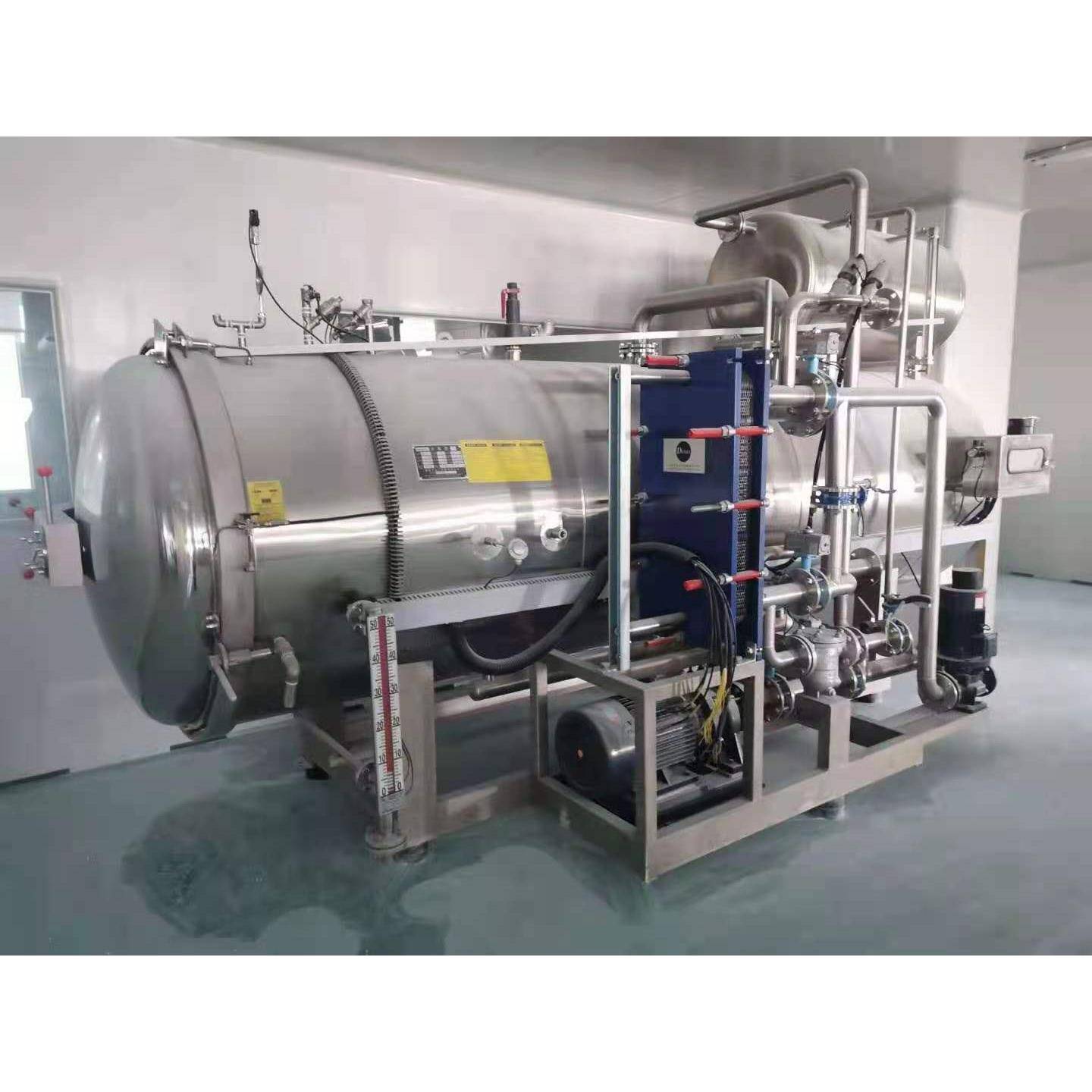 厂家供应食品杀菌锅水浴式旋转式杀菌锅八宝粥饮料全自动杀菌锅