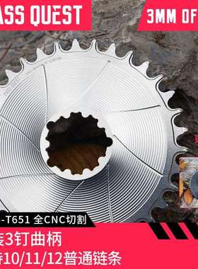 PASS QUEST 速联gxp封闭牙盘直装3mm偏心山地车盘片正负齿单盘dub