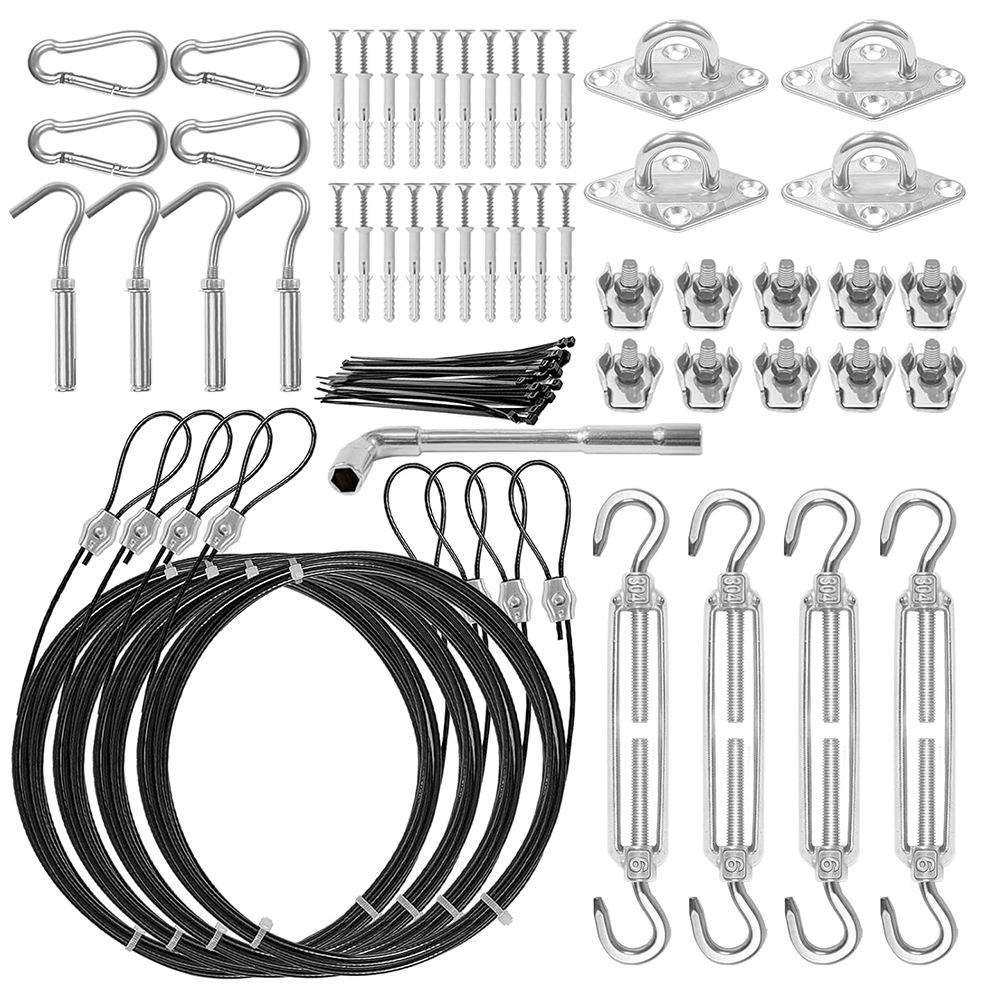 遮阳帆套件 四角形304不锈钢延长线绳户外矩形遮阳蓬安装配件,基础建材,花蓝螺丝,淘宝优惠券,粉丝福利购,淘宝优惠卷