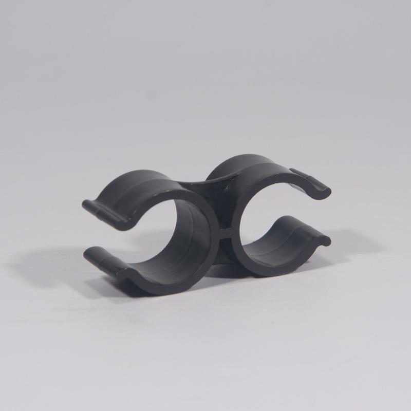 PVC双管扣给水管卡卡扣管夹蝴蝶卡扣管件配件名德塑胶厂价