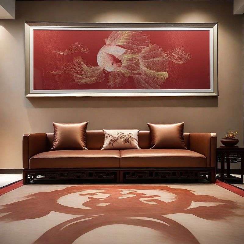 织锦绣新款新中式中国风横版现代有框客厅餐厅卧室床头画装饰壁画