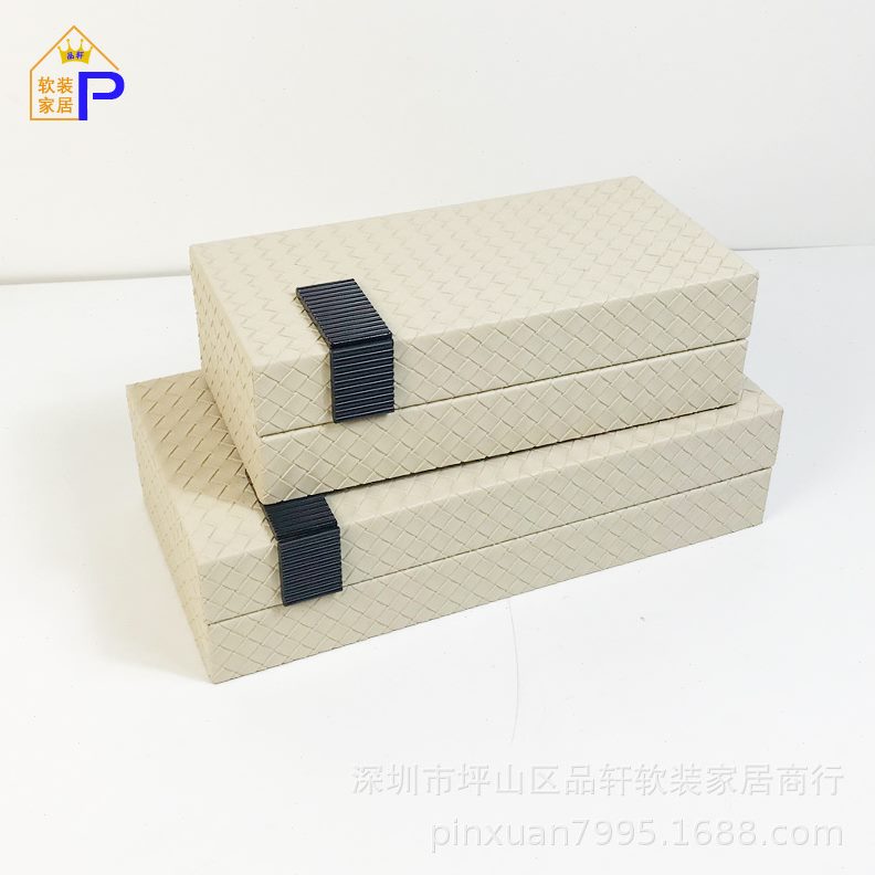 首饰盒衣帽间样板房创意摆件现代收纳盒储物盒装饰软装梳妆台衣橱