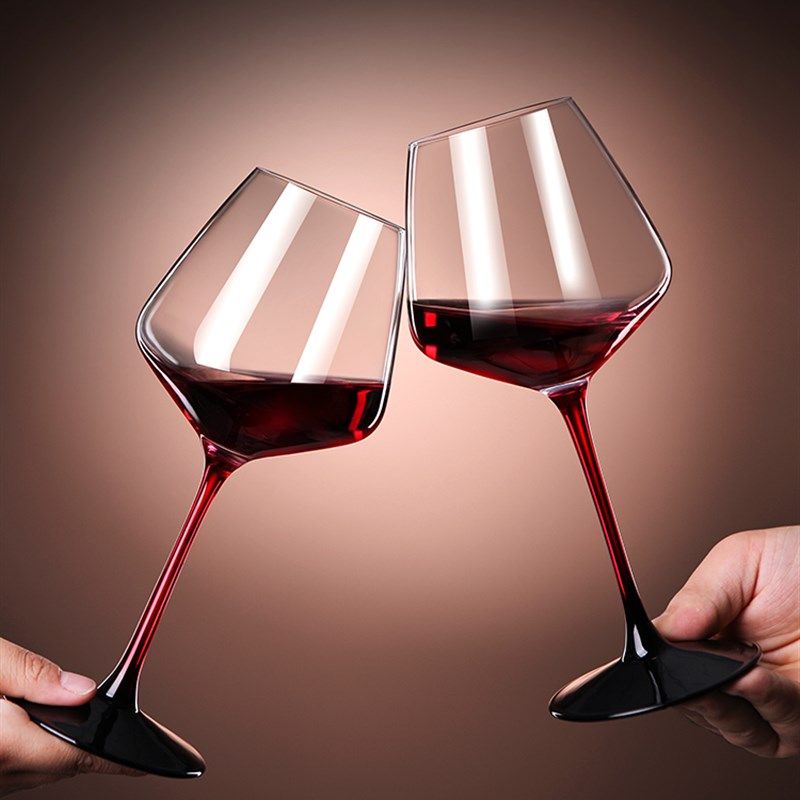 领结手工红酒杯轻奢家用水晶玻璃杯E创意醒酒器欧式勃艮第杯高脚
