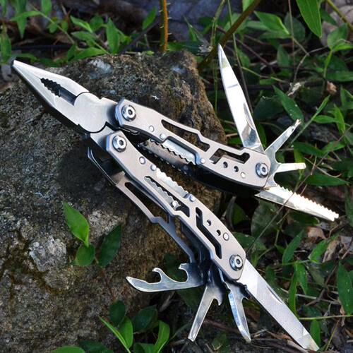 度量全钢镂空钳子多功能工具折叠组合随身野营便携户外露营轻装备