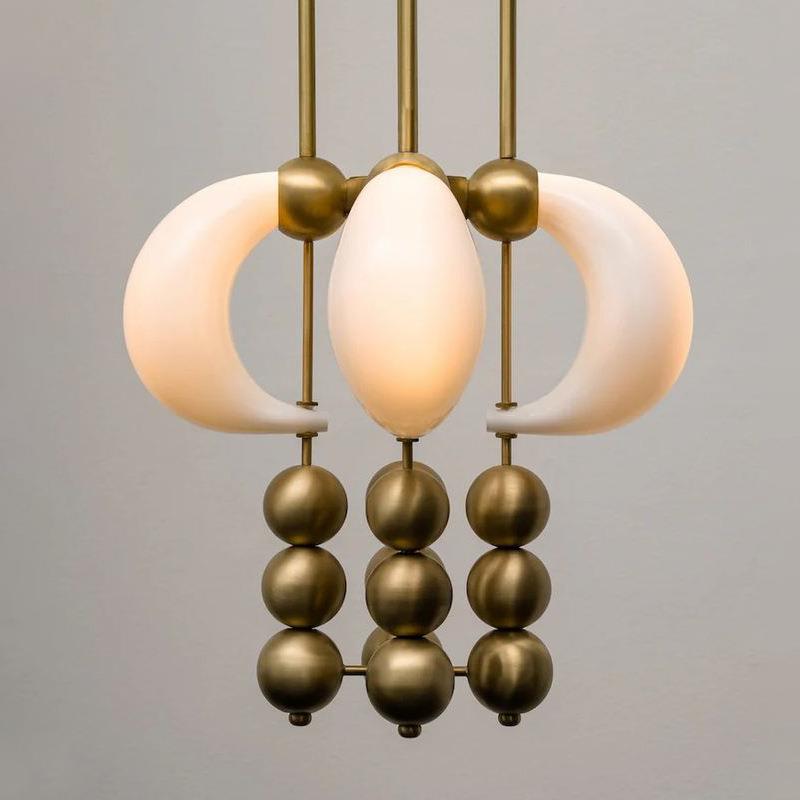 新款牛角吊灯复古餐厅样板房卧室床头壁灯客厅酒店展厅咖啡馆吊灯