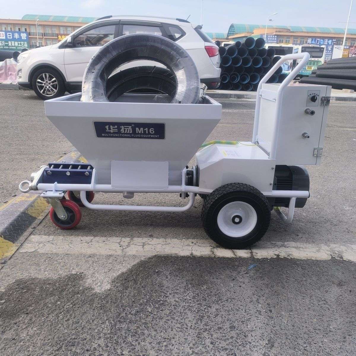 M16全自动多功能钢结构厚型防火砂浆大功率真石漆高压涂料喷涂机