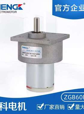 ZGB60FE ZHENGK正科微型可调速正反转直流减速电机偏心轴12V 24V