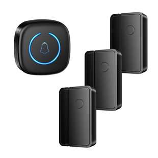 商务无线门铃声进入门铃声打开时家庭门铃声可调音量报警 三拖一