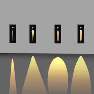 户外短款竖装嵌入式磁吸地脚灯感应灯别墅楼梯台阶墙角侧壁小夜灯