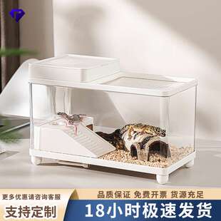 乌龟饲养缸生态造景家用带盖小型爬行动物收纳箱多功能鱼缸收纳盒