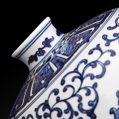 傲世瓷龙业 手绘凤呈祥梅青花瓶