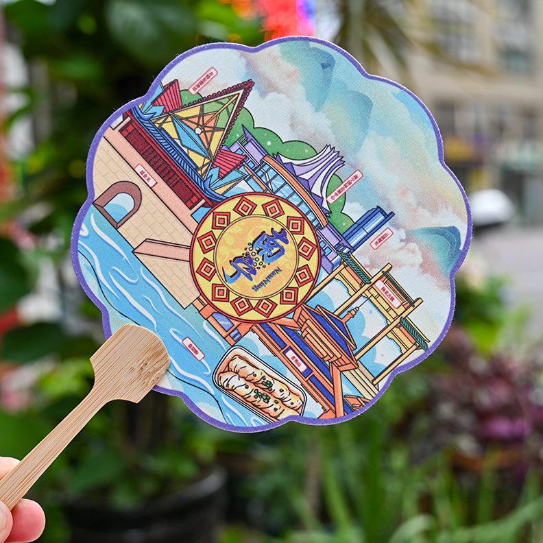 城市品文创少数桂林 南宁特色记念礼品扇子流苏广西旅游团扇民族