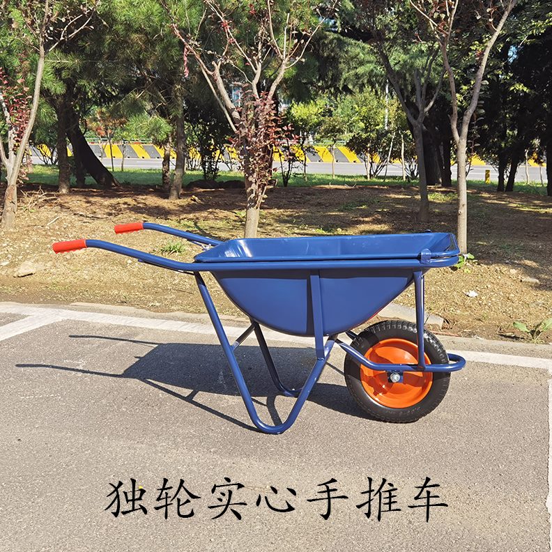 双轮公农用工地独轮车斗饲料小推车园艺车轻便单车垃圾轮鸡手推车