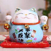 大号商铺开业居家陶瓷存小摆件 摆设储蓄罐收银台中号 钱