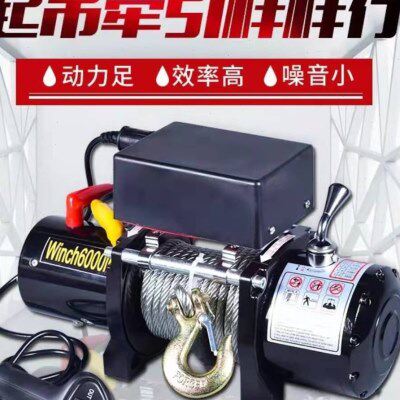 电动绞盘12V车载小吊机24V电动葫芦卷扬机越野车自救汽车牵引插秧