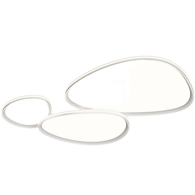 客厅吸顶灯广东中山m灯具现代简约大气鹅卵石主灯2024年新款云朵