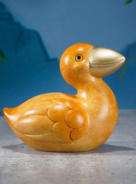 黄铜摆件《醍醐灌顶(鹈鹕)》铜工艺G品家居玄关客厅装饰创意礼物