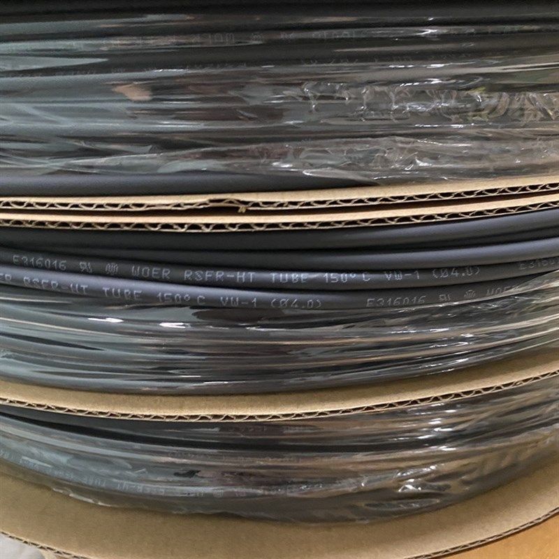 沃尔150c度高温热缩套管 黑色环保阻燃套管护套管2/3/4/5/6/8/10m