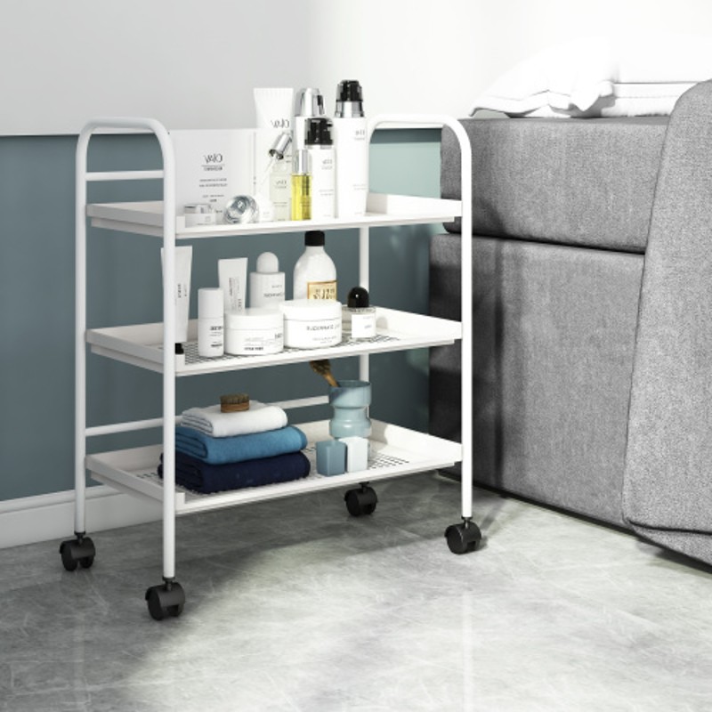 美容院专a用美容手推车火罐纹绣置物架按摩工具车塑料白色三层四