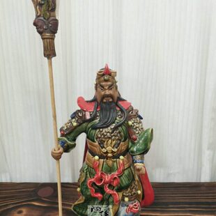 关  石湾工艺品陶瓷长云 关公公仔