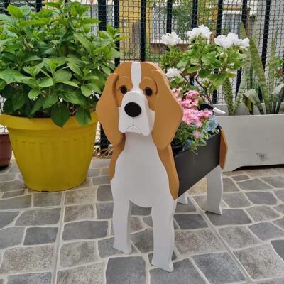 庭院阳台摆饰花园林花圃桌面摆件卡通宠物狗创意花盆Dog Planter3