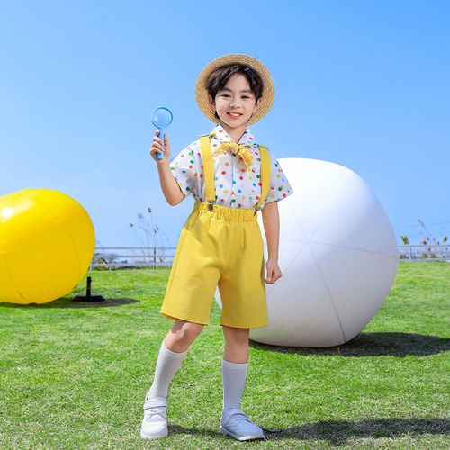 六一儿童团体舞蹈表演服幼儿园园服男女孩夏装衬衫纱裙毕业照班服