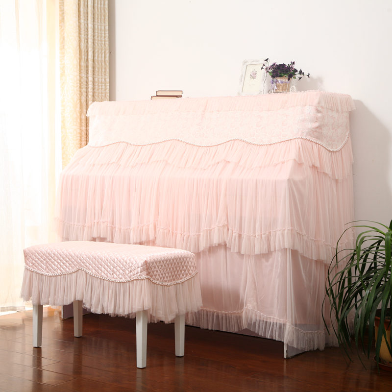 新款欧式蕾丝钢琴罩全罩公主现代简约全包钢琴罩琴凳套防尘两件套