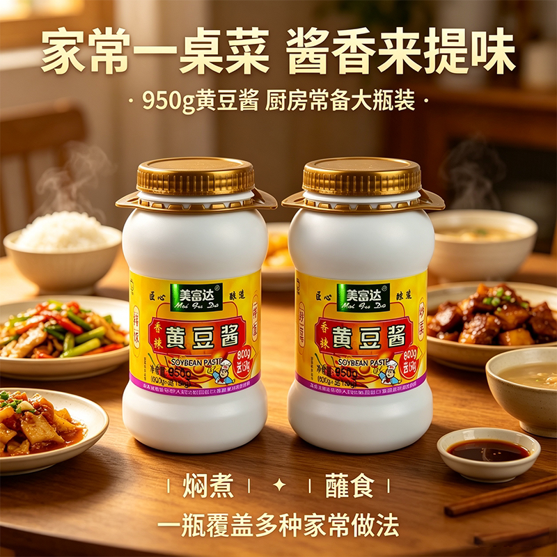 黄豆酱大瓶950g东北大酱拌面酱