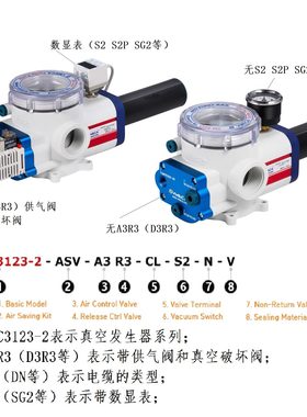 全新-VMEA-原装正品VTC1S---R330DLD3真空发生器VCAS32G2N