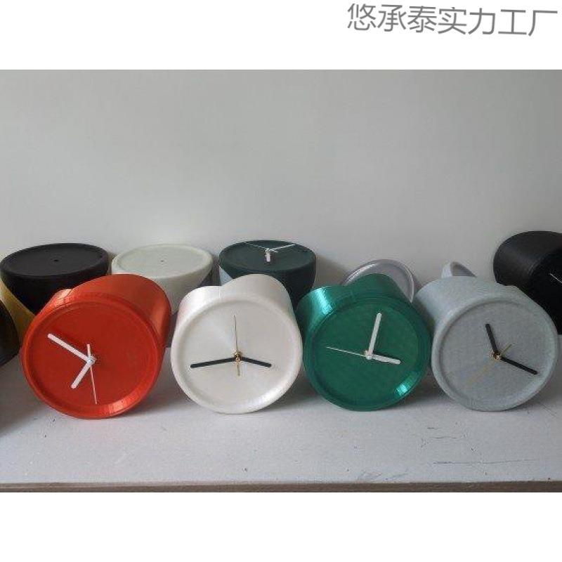 装饰静音挂钟客厅免艺术纯色现代墙角钟打孔角遮孔科技简约好看的