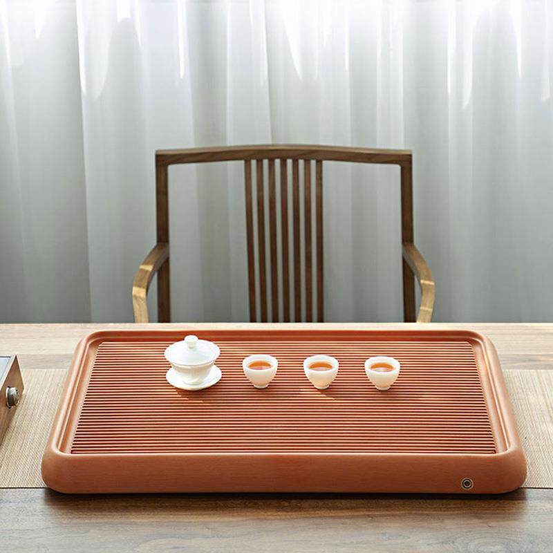 电木茶盘原胚素盘橙金色家用排水式实木整块电木茶台高密40支