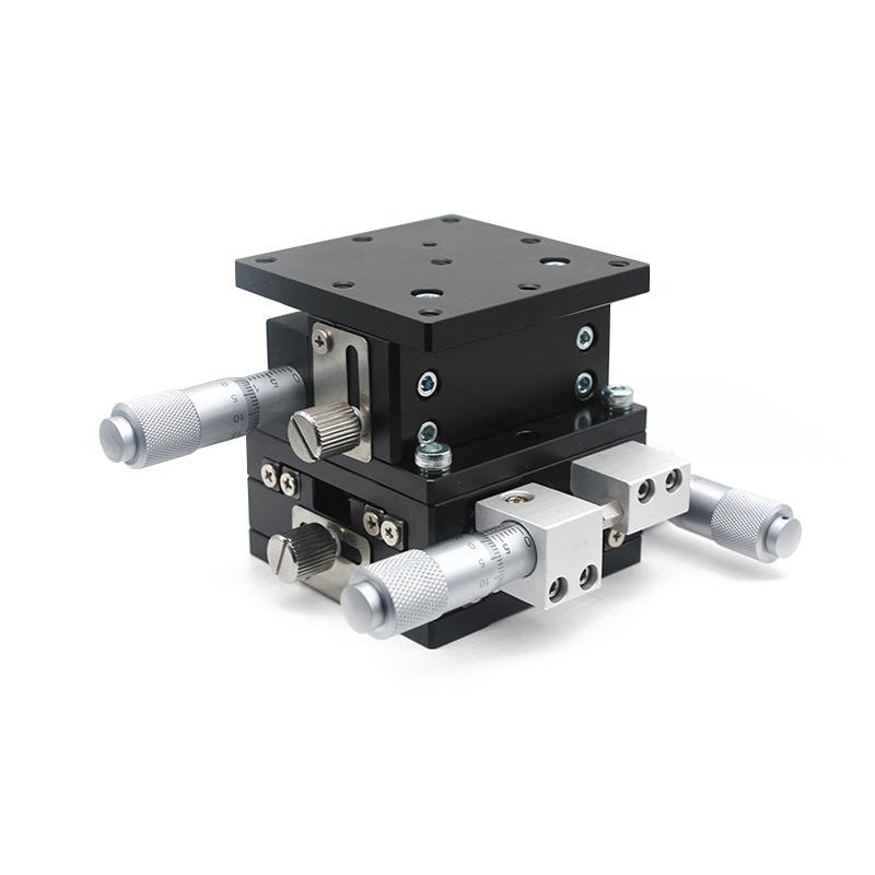 XYZ轴位移平台三轴手动微调升降工作台光学移动滑台LD60/40/125