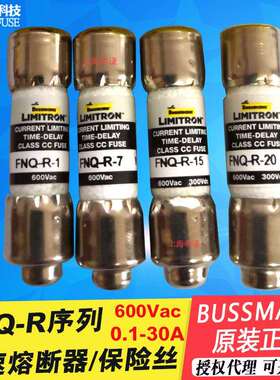 BUSSMANN Limitron保险丝FNQ-R-12 600Vac 12A延时熔断器10x38mm