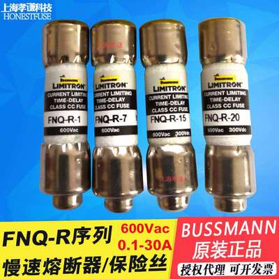 BUSSMANN Limitron保险丝FNQ-R-12 600Vac 12A延时熔断器10x38mm