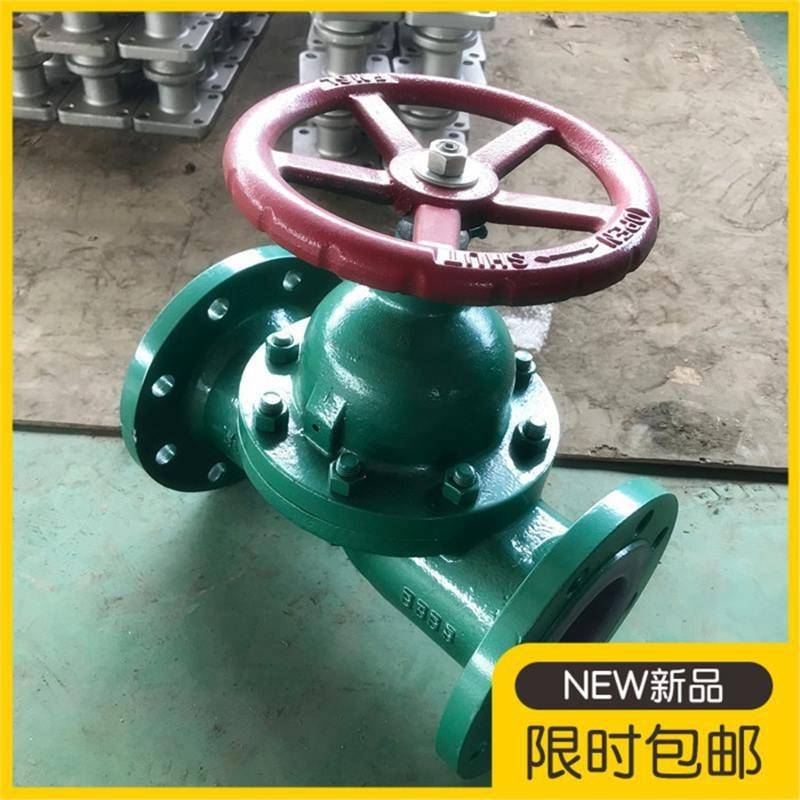 G41F46-10C手动法兰衬氟衬四氟隔膜阀四氟阀门DN50/65/80/100/125
