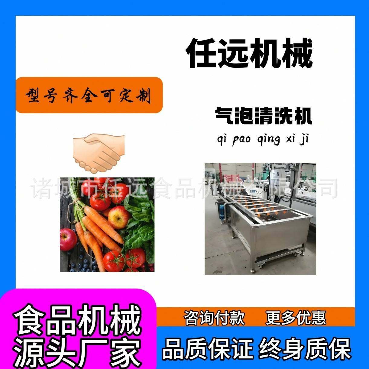 全自动果蔬气泡清洗机苹果玉米大枣高压喷淋清洗机净菜加工设备