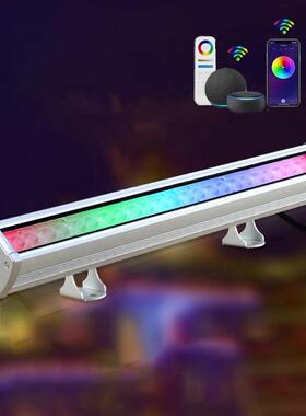 DMX RGB led洗墙灯智能APP控制24W RGBCCT防水IP66户外建筑照明