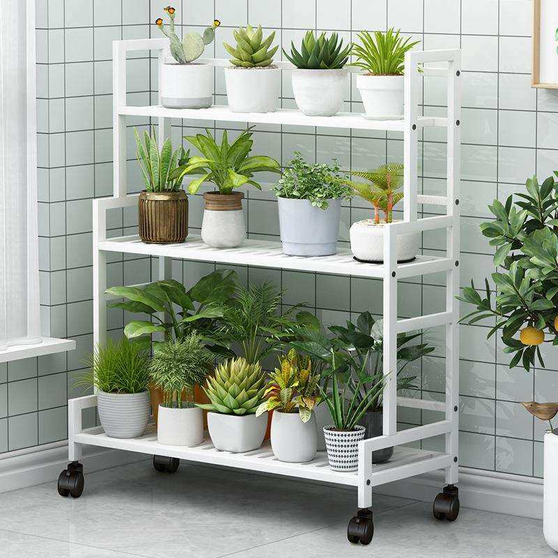 索尔诺花架子阳台多肉绿萝花盆架铁艺置物架室内外多层阶梯式花架