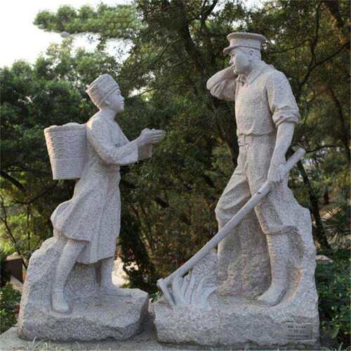 石雕孔子雕塑历史文化名人胸像孔子汉白玉古雕像校园人物摆件