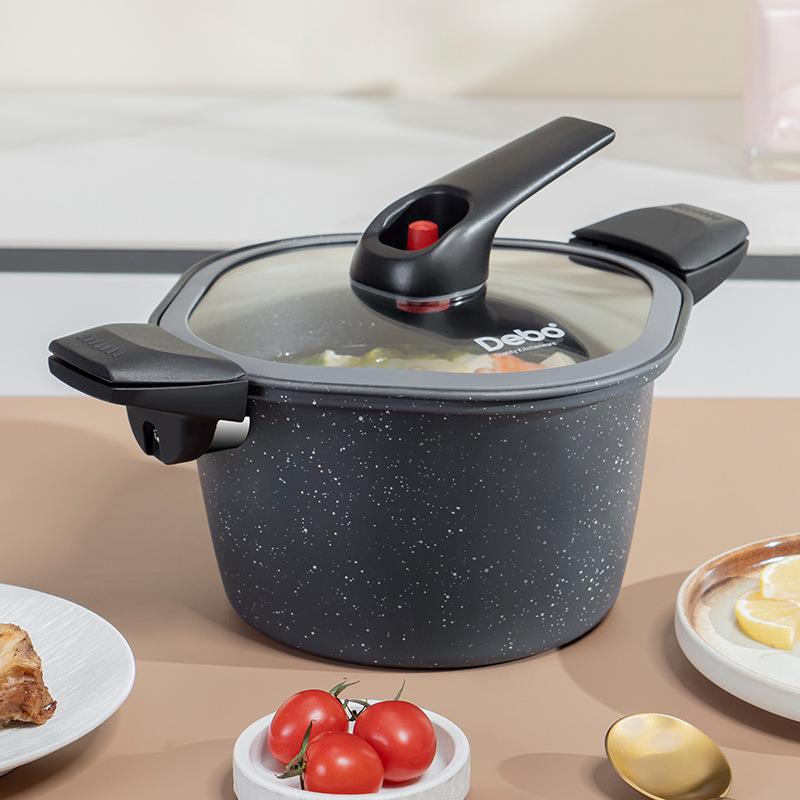 Debo/德铂雷斯曼22cm微压锅家用汤锅多功能煮锅不粘锅煲汤微压炖