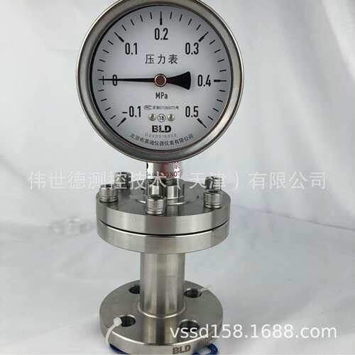 北京布莱迪原厂货源BLD隔膜压力表 PYTH-100.AO.F2工字型法兰DN15