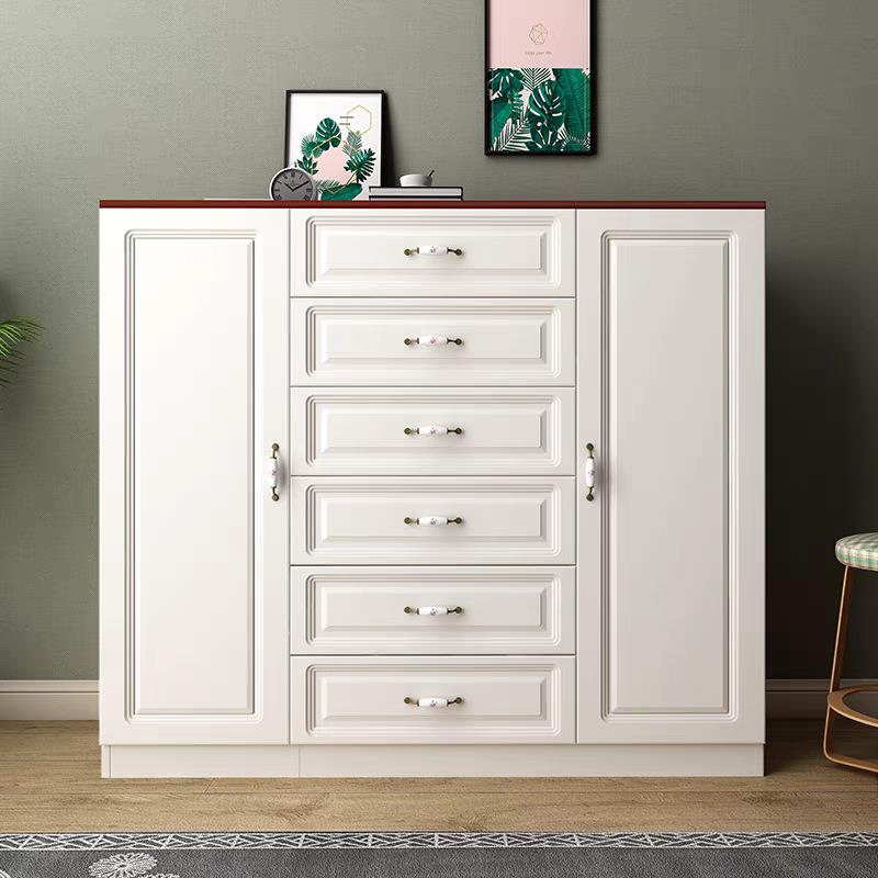 斗柜收纳柜简约现代五斗柜实木客厅欧式储藏柜卧室白色抽屉储物柜