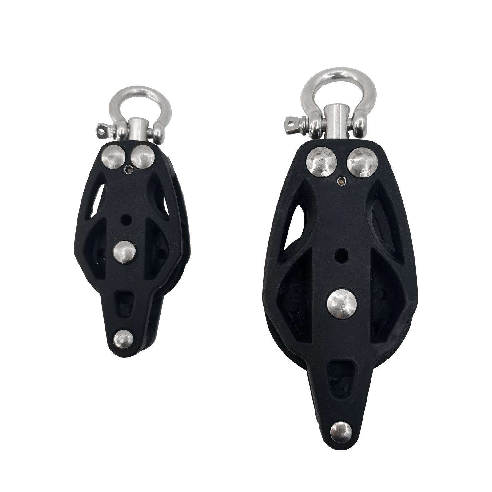 尼龙滑轮帆船滑轮重型尼龙滑轮尼龙绳配件船用游艇船舶滑轮8038