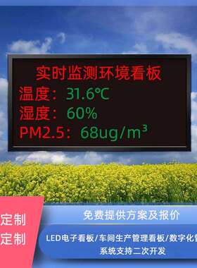 环境监测显示看板PLC通讯屏modbusTCP RUT485配套终端显示设备