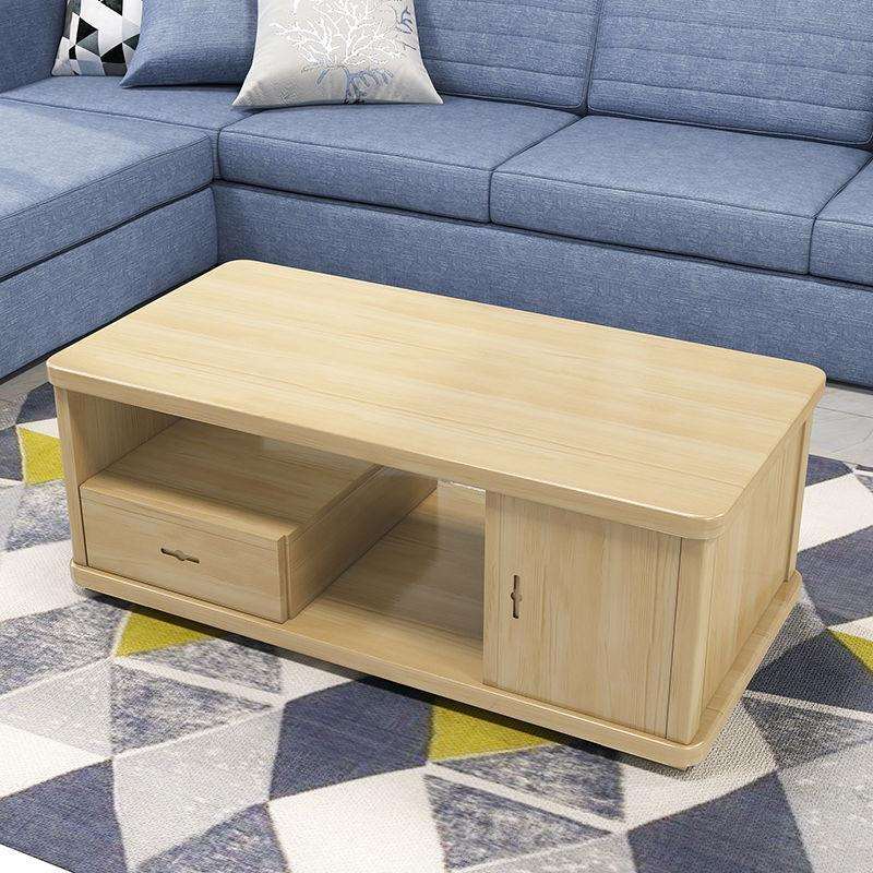 家用抽屉茶几简约时尚小户型储物创意组合客厅长方形茶几桌中式