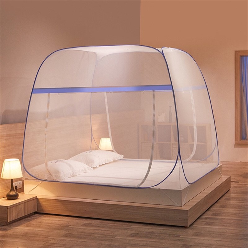 免安装蒙古包蚊帐折叠1米8双人床家用夏天儿童防摔夏季新品免支架