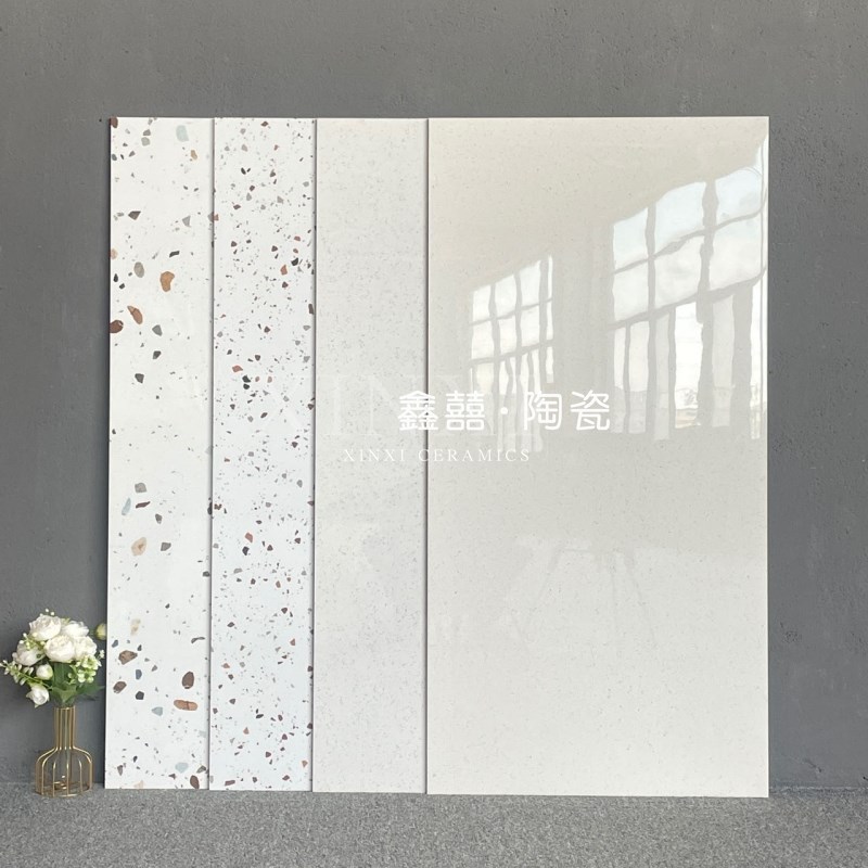 通体亮光水磨石瓷砖600X1200大E颗粒客厅卫生间墙砖连锁店酒店地