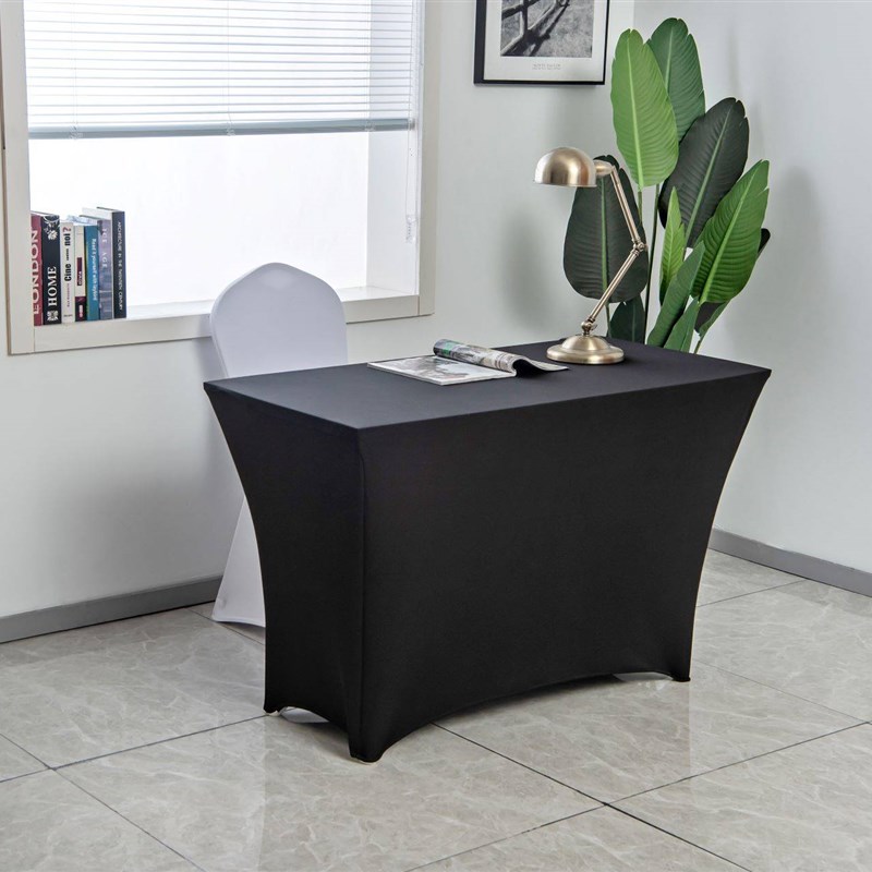300克特厚弹力长方形桌套罩会展宴会签到弹力长条桌桌布套不透光