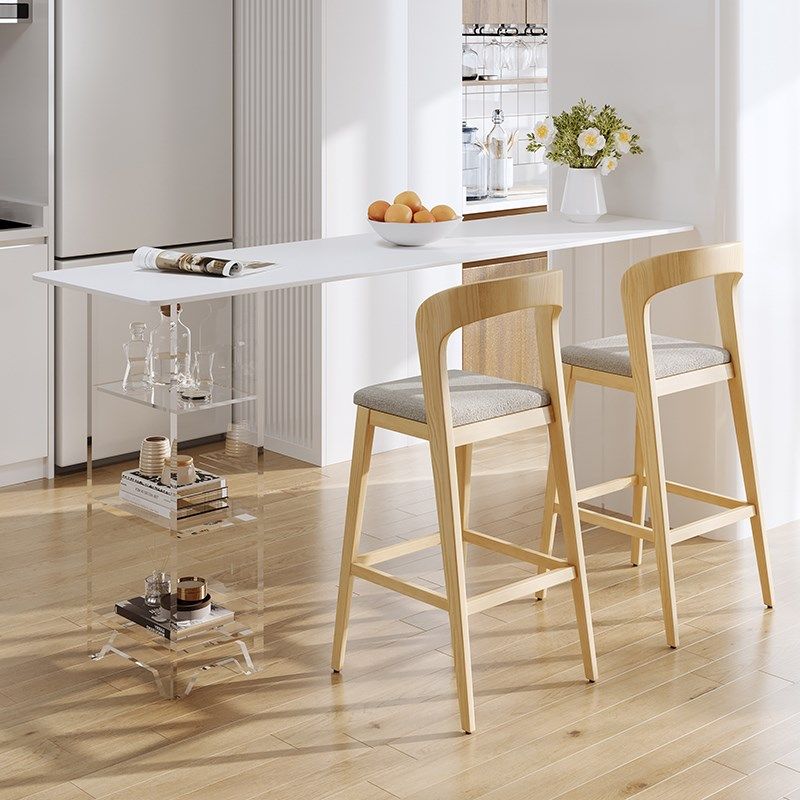 岩板吧台桌开放式厨房餐桌吧台一体亚克力靠墙客厅隔断长条高脚桌