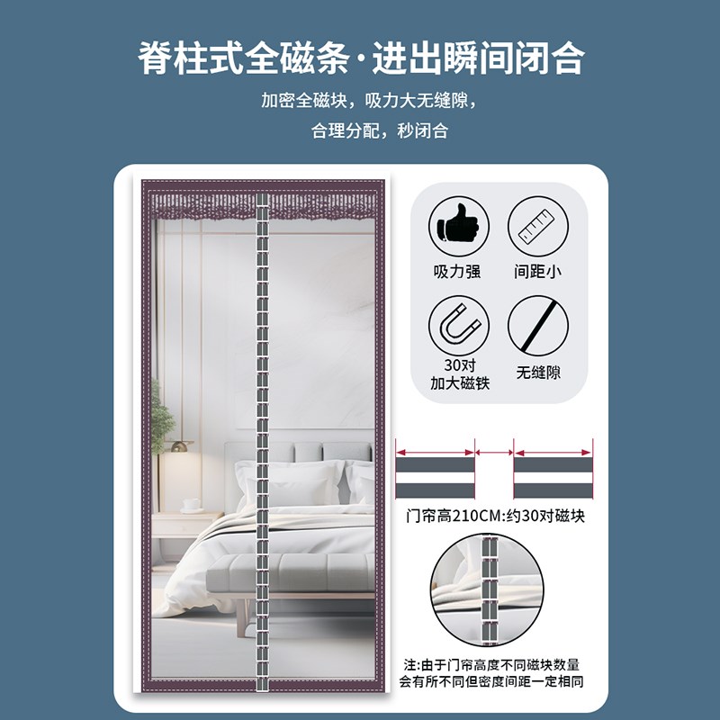 免打孔家用挡风防蚊透明厨房防油烟塑料隔断帘空调门帘防风防冷气